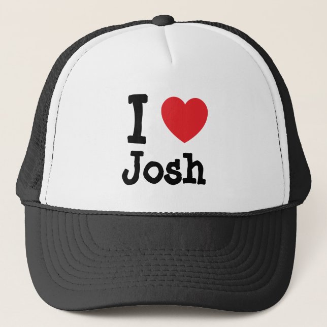 Boné Eu amo Josh coração personalizado (Frente)