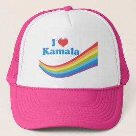 Boné Eu Amo Kamala Cute Election Rainbow