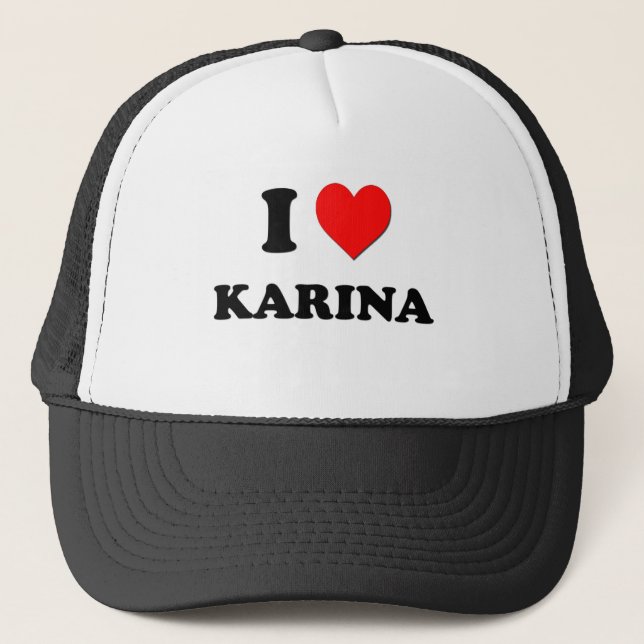 Boné Eu amo Karina (Frente)