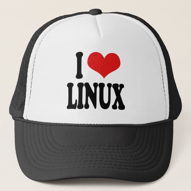 Boné Eu amo Linux (Frente)