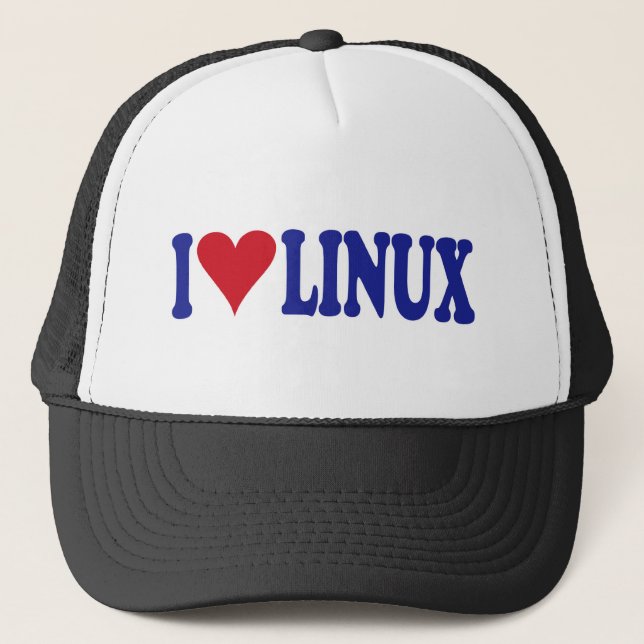 Boné Eu amo Linux (Frente)
