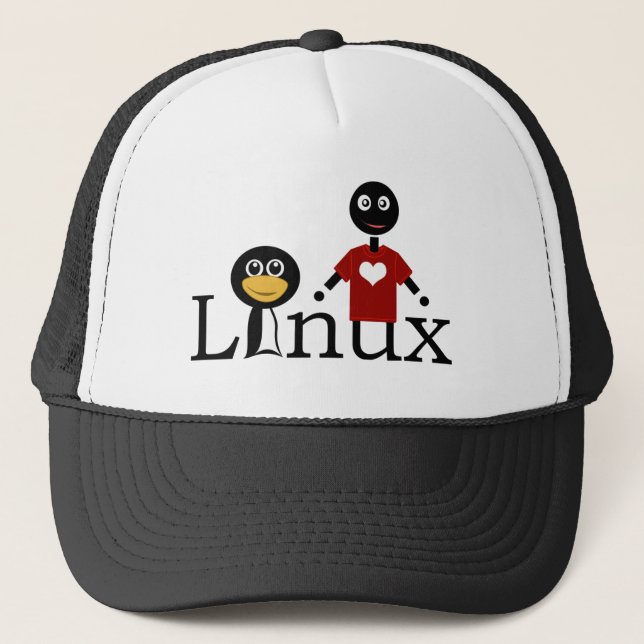 Boné Eu amo Linux (Frente)