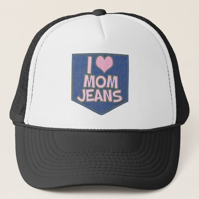 Boné Eu Amo Mamãe Jeans Diversão Da Moda (Frente)