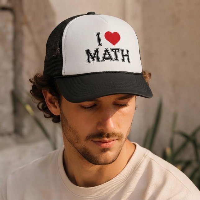 Boné Eu Amo Matemática Vintage Retro Matemática (Criador carregado)