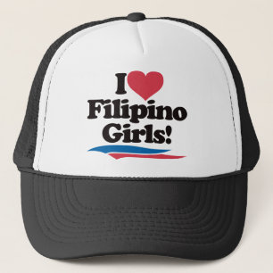 Boné Eu amo meninas filipinas
