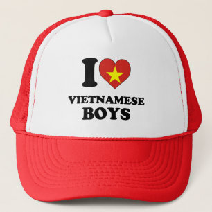 Boné Eu amo meninos vietnamitas