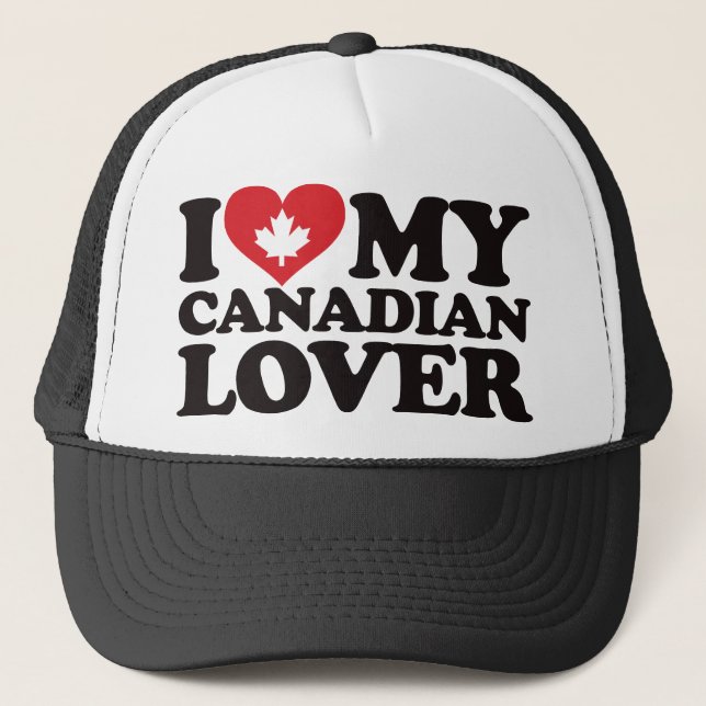 Boné Eu amo meu amante canadense (Frente)