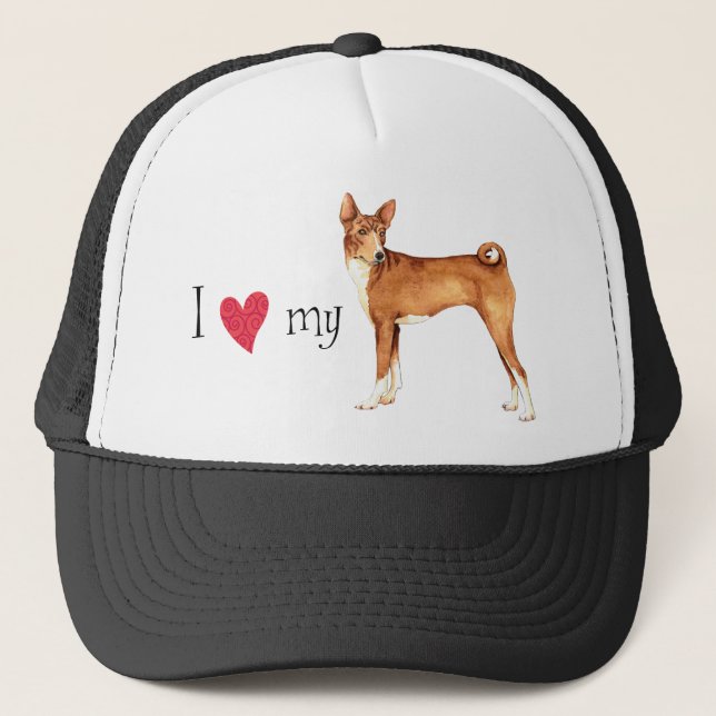 Boné Eu amo meu Basenji (Frente)