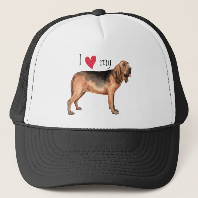 Boné Eu amo meu Bloodhound (Frente)