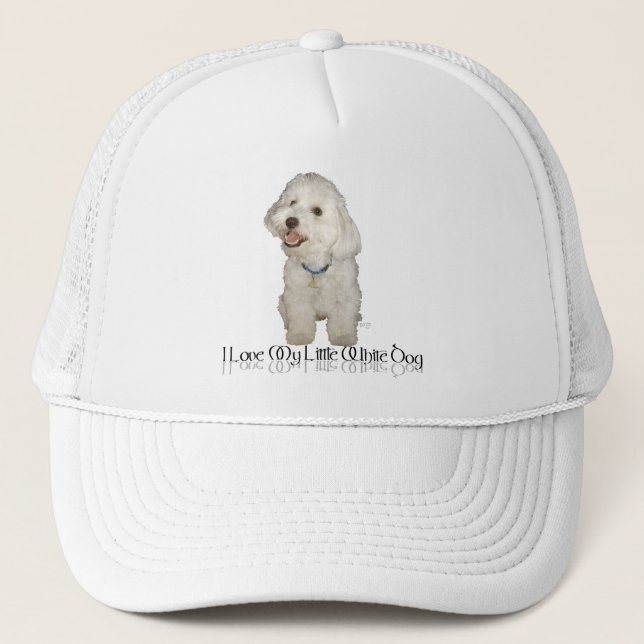 Boné Eu Amo Meu Cachorrinho Branco - Havanese (Frente)