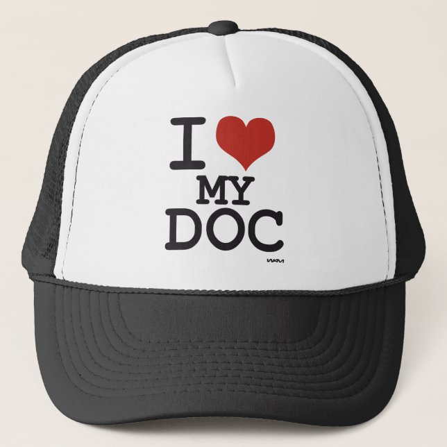 Boné Eu amo meu Doc - doutor (Frente)