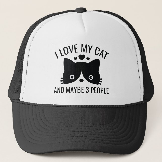 Boné Eu Amo Meu Gato (Frente)