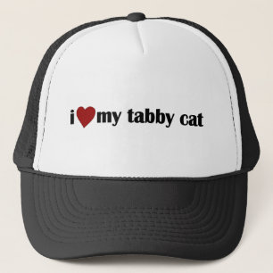 Boné Eu amo meu gato de gato malhado