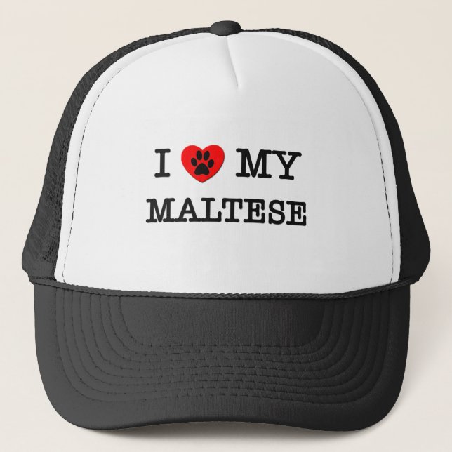 BONÉ EU AMO MEU MALTÊS (Frente)