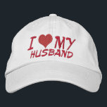 Boné Eu Amo Meu Marido<br><div class="desc">Bordado do coração.. Eu amo meu marido ( personalize com suas próprias palavras ) ... coração vermelho costurado em um boné ... ideal para mostrar ao mundo quem ou o que você ama ... substituir a palavra marido ... por quase tudo que você quer ... esposa ... namorado ... namorada...</div>