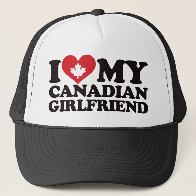 Boné Eu amo meu namorada canadense (Frente)