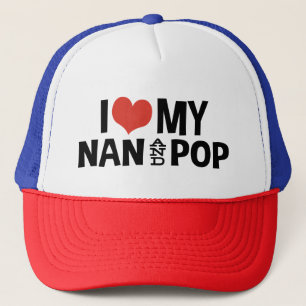 Boné Eu amo meu Nan e meu Pop