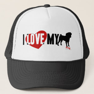 Boné Eu amo meu Pug