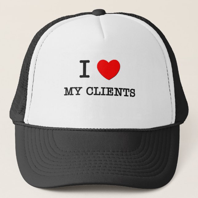 Boné Eu amo meus clientes (Frente)