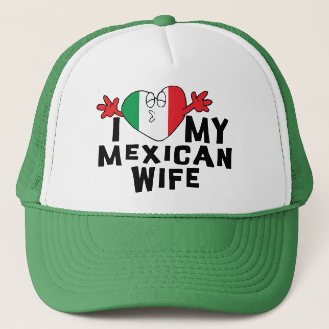 Boné Eu amo minha esposa mexicana (Frente)