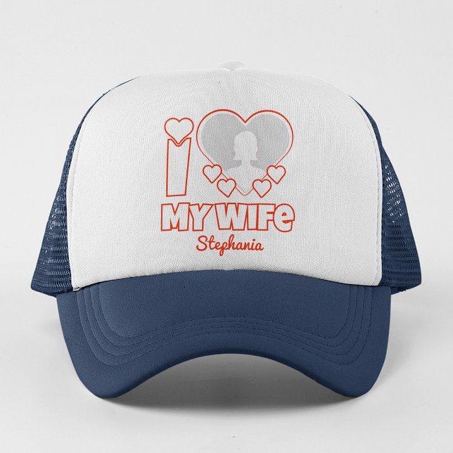Boné Eu Amo Minha Esposa Personalizado – Adicionar Nome (Criador carregado)