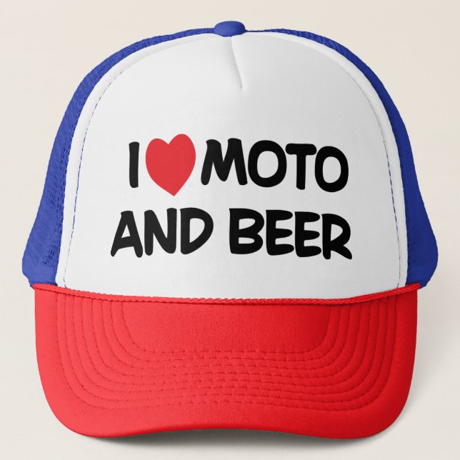 Boné eu AMO MOTO E CERVEJA (Frente)