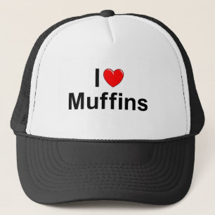Boné Eu amo muffin (do coração)