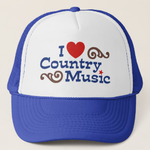 Boné Eu Amo Música country