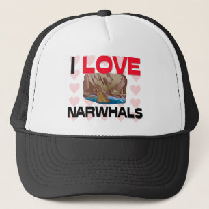 Boné Eu amo Narwhals