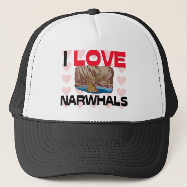 Boné Eu amo Narwhals (Frente)