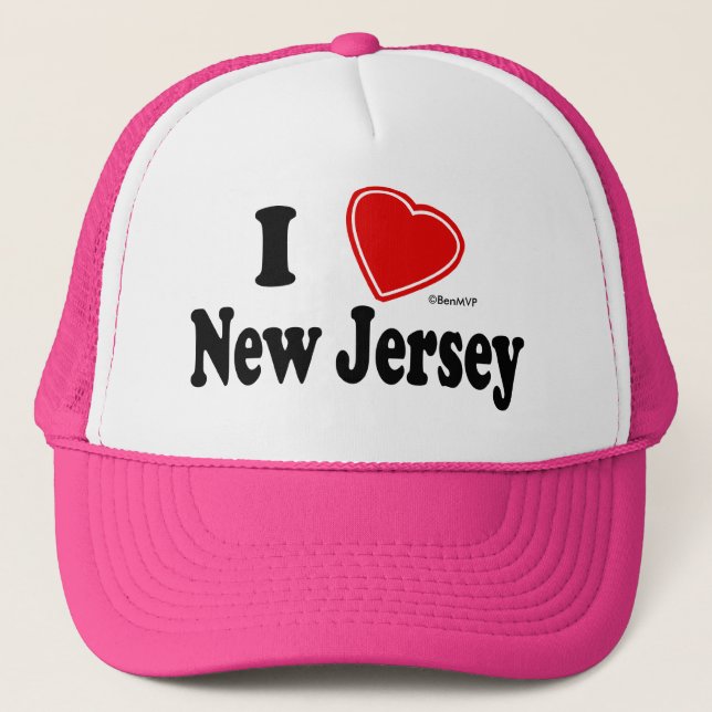 Boné Eu amo New-jersey (Frente)