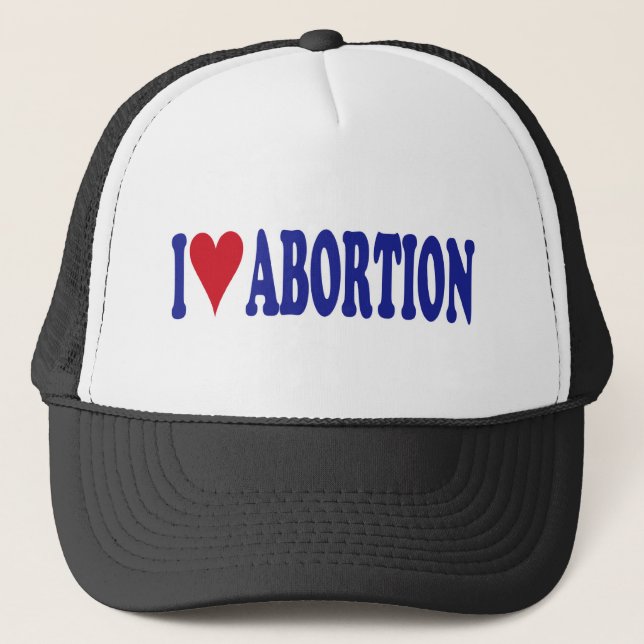 Boné Eu amo o aborto (Frente)