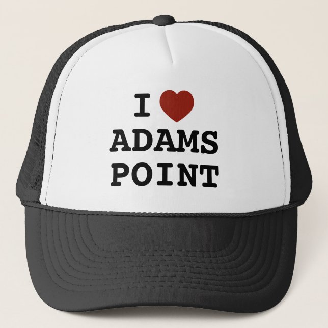 Boné Eu amo o Adams Point Trucker Hat (Frente)