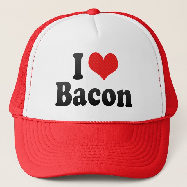 Boné Eu amo o bacon (Frente)
