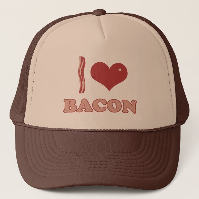 Boné Eu amo o bacon (Frente)