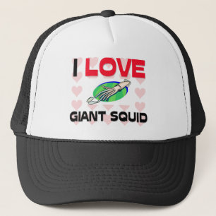 Boné Eu amo o calamar gigante