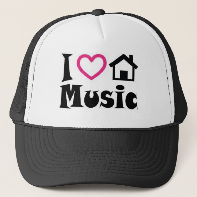 Boné Eu amo o chapéu da música da casa (Frente)
