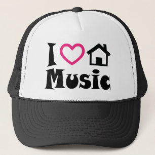 Boné Eu amo o chapéu da música da casa