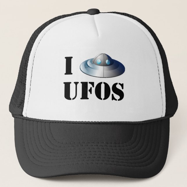 Boné Eu amo o chapéu de UFOs (Frente)