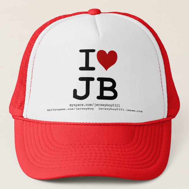 Boné Eu amo o chapéu do camionista de JB (Frente)