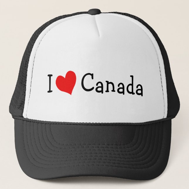 Boné Eu amo o chapéu do Canadá (Frente)