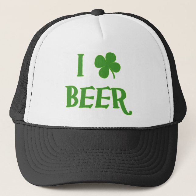 Boné Eu amo o dia de St Patrick da cerveja (Frente)