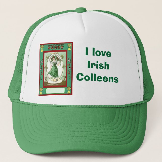 Boné Eu amo o irlandês Colleens (Frente)