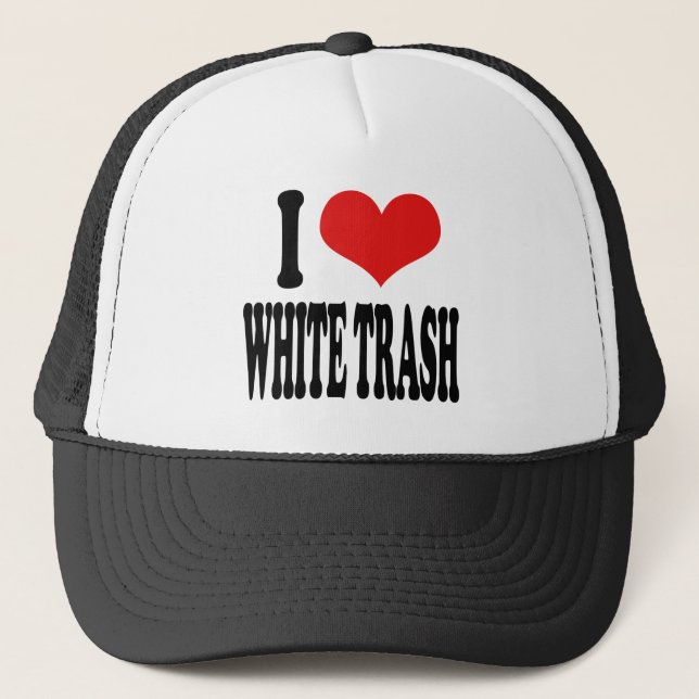 Boné Eu amo o lixo branco (Frente)