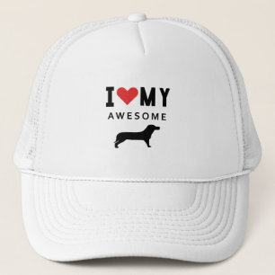 Boné Eu amo o meu cão de gato incrível