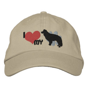 Boné Eu Amo o meu Chapéu Bordado Collie