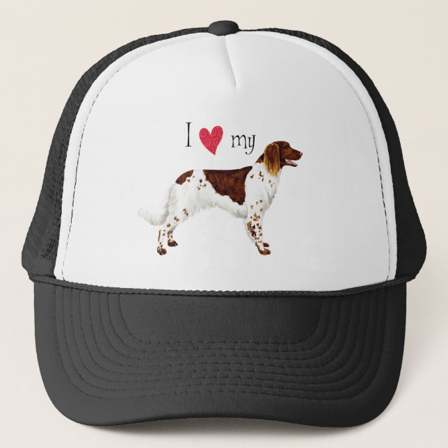 Boné Eu Amo o meu pequeno monstro de caminhoneiros (Frente)