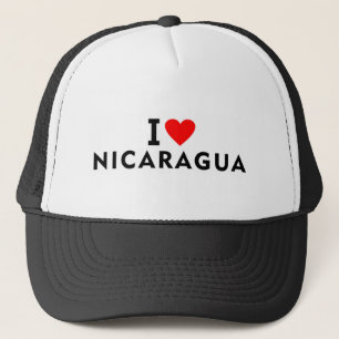 Boné Eu amo o país da Nicarágua como turismo de viagem