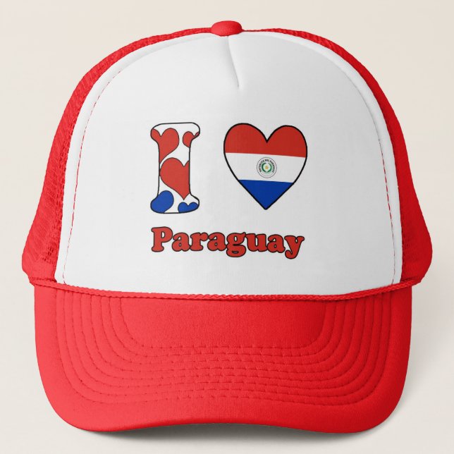 Boné Eu amo o Paraguai (Frente)