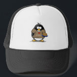 Boné Eu amo o pinguim dos Latkes<br><div class="desc">Um pinguim do feriado do divertimento apenas para o Hanukkah. Mostre fora seu espírito do feriado com este pinguim loving do latke bonito.</div>